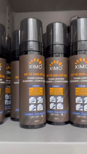 (Chai 200ml dạng bọt) CHAI VỆ SINH ĐỒ DA XIMO hỗ trợ làm sạch dưỡng ẩm chống ẩm mốc kháng khuẩn cho giày da - túi da - áo da - ghế da