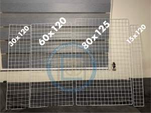 CDHD 80x145 Mesh Wire Panels White Grid Panels Powder-Coated for Shelves Cages DIY and Home Use