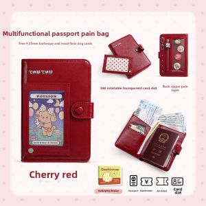 TOUTOU | Red Multi-functional Wallet Passport Holder