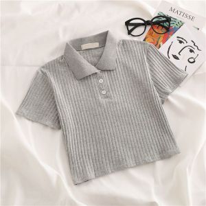 Ice Silk Short Sleeve Polo Collar T-Shirt