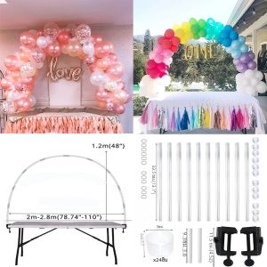 ชุดลูกโป่งตั้งโต๊ะแบบโค้งแท่นวางลูกโป่งสำหรับของตกแต่งงานปาร์ตี้แต่งงานวันเกิดอุปกรณ์ตกแต่งซุ้มลูกโป่งสำหรับงานเลี้ยง