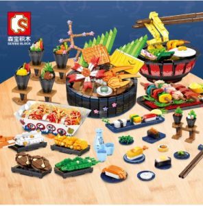 Sembo Japanese Food Sushi Ramen Sashimi Cuisine Takoyaki Yakitori Building Block Bricks *Ready Stock*