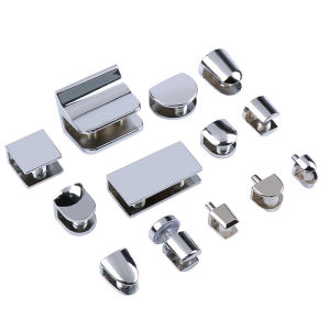 Glass clip zinc alloy fixed laminates bracket Glass clip lengthened 4-6-8-10-12mm clip hardware with non-slip rubber particles