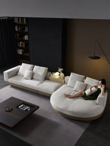 Moto Connelly Cotton Linen Sofa Five Star Luxury Villa Corner Chefsan Italian Minimalist Combination High End Home Furniture