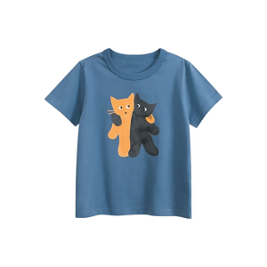 2025 Children Cartoon T-Shirts Cute Dinosaur Cat Clothes for Boy 100% Cotton Kids Girls Short Sleeve Casual Sport Top Tees