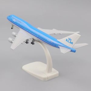 Model Airplane Toy 20cm KLM Royal Dutch B747 Plane Model Desk Accessories Aircraft Model Diecast Metal Planes Collect Room Decor