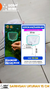 SEROKAN SARINGAN UKURAN 15 CM SEROK SESER IKAN CUPANG GAGANG KAWAT
