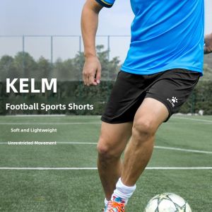 KELME Mens Football Shorts Five-Quarter Length Training Pants Fitness Exercise No Pocket Breathable Sportswear Casual Life