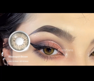 (0.00-6.00)EYESHARE kính cận có độ Ống kính mềm xám BLACKSPOT Loạt DIA：14.2mm ( Lens sử dụng 12 tháng)