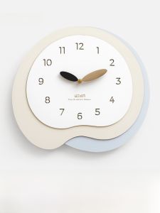 NORI Cream Style Clock Wall Hanging Clock for Living Room No Drilling Required New 2025 Model Home Decorative Item