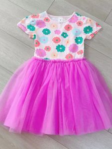 Adorable Rabbit Pure Cotton Long Sleeve Princess Dress for Girls Cute Overhead Childrens Dress Cake Skirt by Tagkita