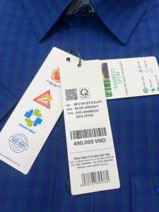 Áo sơ mi viettien ngắn tay lai ngang fom regular fit (8P2181)