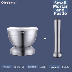 Olodo | Stainless Steel Garlic Press and Mortar