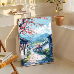 Tranh Thêu Kim Cương Thủ Công DIY 2025 Tranh Trang Trí Phòng Khách Mới Mùa Xuân Đầy Màu Sắc Khung Hình Tranh Thêu Kim Cương