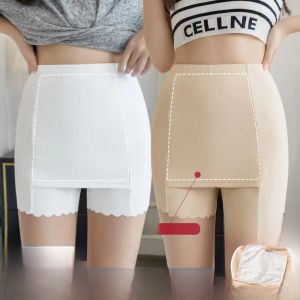 Quần an Toàn Lụa Băng Hai Lớp Cho Nữ Quần Lót Mùa Hè Mỏng Không Viền Quần Lót Chống Ánh Sáng Bên Ngoài Quần Lót