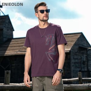Enjeolon | Áo Thun Nam Tay Ngắn In Họa Tiết Cotton Mát