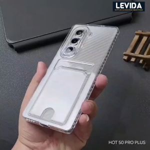Case Bening untuk Infinix Hot 50 Pro Plus & Clear Wallet Card Case