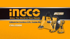 Cordless Drill & Impact Driver Brushless 2in1 Set INGCO CKLI2006 P20S