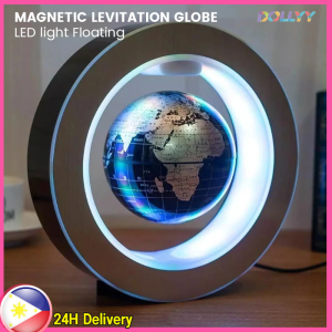 [🇵🇭 24h Delivery] Dollyy Earth Globe Light Lamp Ball Rotating Rotation Levitating Magnetic Levitation LED Bedside Lights Home Novelty Floating Lamp New Year Gifts