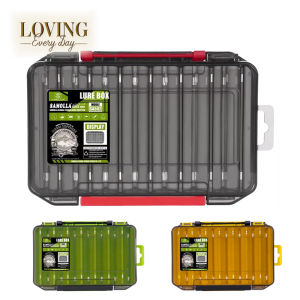 Fishing Tackle Lures Box 14 Compartments Fishing Accessories Lure Hook Storage Case Double Sided Fishing Tool Organizer Boxes