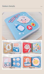 Montessori Early Education Rich Cloth Book Baby First Book Educational Toys Intelligence Development Toddler Learning Tools