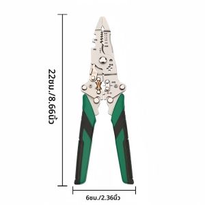 Wire Stripper เครื่องตัดสายเคเบิลแบบพับได้ Stripper คีม Multi-Function ช่างไฟฟ้าเครื่องมือสําหรับสายไฟตัด CRIMPING ไขลาน