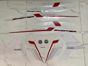 Bộ tem Exciter 150 màu trắng đỏ 2016-2017 hàng nhập Thái Lan theo xe nhập thái chất lượng cao dành riêng cho dòng xe này