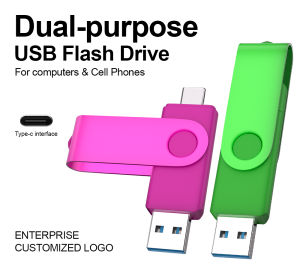 TYPE-C USB Flash Drive 128GB Real Capacity Pen Drive 64GB Free Key Chain Memory Stick Creative Business Gift Red U Disk Blue 32G