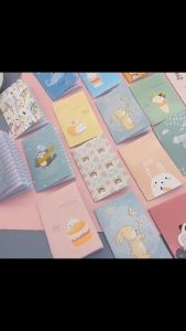 [รุ่นมินิ] 📖 สมุดจดบันทึก สมุดโน๊ต S0304 [10.5*7ซม.] สมุดโน๊ตขนาดเล็ก รูปการ์ตูนแบบมีเส้น สุ่มลาย