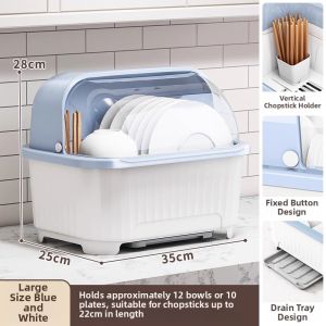SHIHE | Water Draining Multifunctional Kitchen Utensils Storage Box