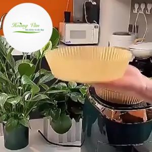 50 Miếng giấy lót nồi chiên không dầu tiện dụng thấm dầu tốt