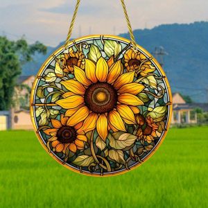 ต้นไม้แห่งชีวิตที่ดักแสงศิลปะหน้าต่างอะคริลิคสำหรับตกแต่งงานพรอมตกแต่งหน้าต่างกระจกสำหรับห้องสวนระเบียง