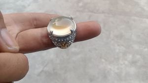 Cincin Batu Akik Anggur Pacitan Kristal Motif Jati Diri