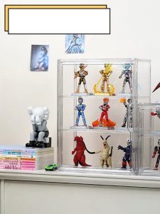 ตู้โชว์ตุ๊กตา กล่อง กล่องฟิกเกอร์ ตู้ใส่โมเดล ตู้โมเดล ตู้โชว์ตุ๊กตา กล่องโมเดล 3 ชั้น ของสะสม กล่องใส