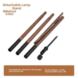 Portable Foldable Outdoor Lamp Stand Oak