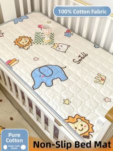 Pure Cotton Baby Bed Sheet Anti-Slip Patchwork Childrens Nursery Small Pad Cover Durable Mattress Protector for Infants