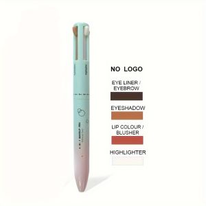 4-in-1 Multipurpose Makeup Pen - Eyeliner Brow Pencil Blush & Highlighter with Shimmer Finish Long-Lasting Waterproof Formula