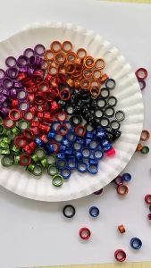 JIHENGS 10Pcs Aluminum Parrot Leg Rings Pigeon Foot Rings Bird Parrot Feeding Identification Outdoor Flying Training Tools Bird Supplies