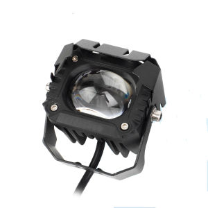 MOFOX V7 Laser Gun Motorcycle Mini Light Waterproof with High/Low Dual Color Motorcycle Spotlight Auxiliary Light Fog Light for Car