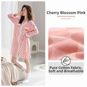 JIALEFEN | Long Sleeve Cotton Thin Casual Pajama Shirt