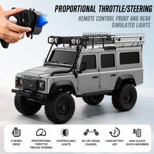 JIKEFUN 1/18 MN111C RC 4WD Car 2.4G Remote Control Simulation Truck Climbing Off-Road Vehicle Model Toy Gift - Brand New