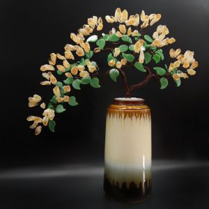 Citrine Pachira Macrocarpa Amethyst Money Tree Home Decoration Living Room Entrance and Wine Cabinet Store Opening and Housewarming Gift
