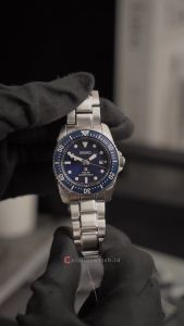 Jam Tangan Pria Seiko Prospex sea SNE585P1 Solar Blue Dial Silver Stainless Steel Band