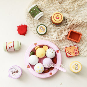 UMU | Tangyuan-Shaped Wooden Pretend Play Cooking Set Toys
