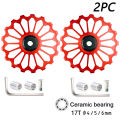 11T 13T 17T MTB Bicycle Rear Derailleur Jockey Wheel Ceramic Bearing Pulley CNC Road Bike Guide Roller ldler 4mm 5mm 6mm. 