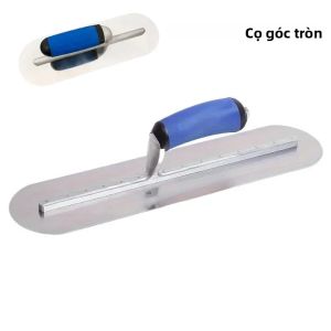 Bay Trát Tròn Bằng Thép Không Gỉ Có Tay Cầm Bằng Nhựa Dùng Cho Việc Hoàn Thiện Bê Tông Vữa - Dụng Cụ Cầm Tay Xây Dựng