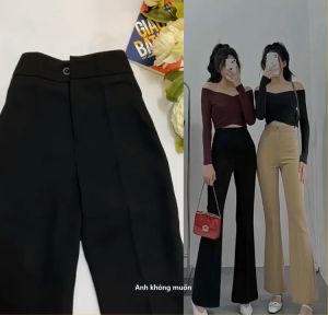 Quần Tây Nữ Ống Loe Lưng Cao Tôn Dáng- mã 8004
