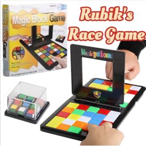 Childrens Board Games Educational Toys Two People Battle Race Colorful Squares Jigsaw Puzzle Educational Toys
