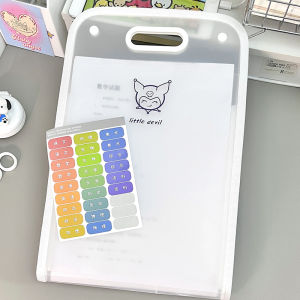 Large Capacity A4 Vertical Accordion Bag High Aesthetic Value Cartoon Multi-layer Handheld Pouch Perfect for Exam Papers