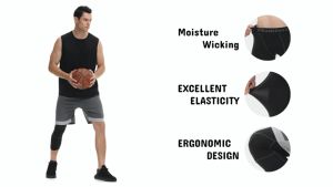 Salywee Mens Sports Basketball Top Shorts Pants Running Training Fitness Pants